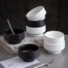 RuHan 4.5-inch Stone Pattern Ceramic Rice Bowl