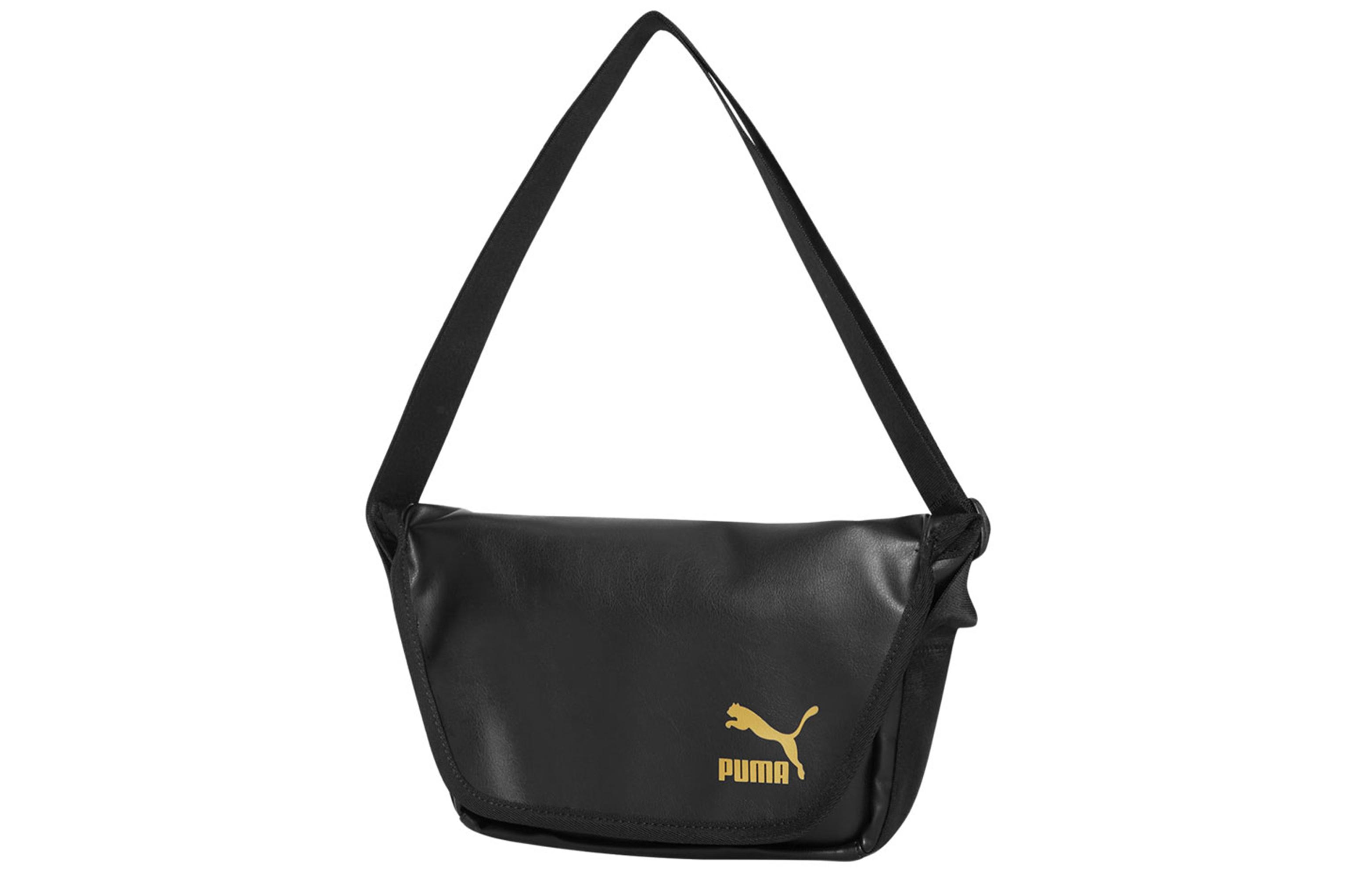PUMA Artificial Leather Messenger Bag, Crossbody Bag, Shoulder Bag Regular Unisex Black 078532-01