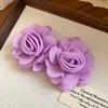 Steel needle raffia chiffon flower pendant earrings new sweet small fresh stud earrings niche high-end earrings
