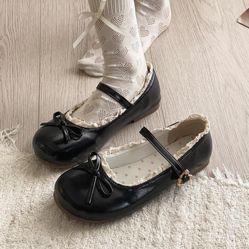 2026 Spring Cute Women Flats Round Toe Ladies Casual Ballet Shoes Comfort Soft Leather Dress ballerinas Shoes