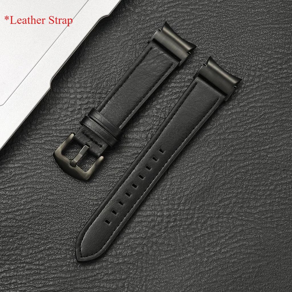 No Gaps Leather Strap for Samsung Galaxy Watch 7 6 5 4 40mm 44mm Watchband Bracelet for Galaxy Watch 6Classic 43 47mm 5Pro 45mm