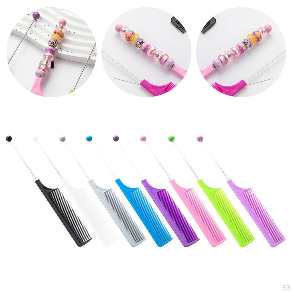 3 Pieces DIY Beaded Hair Combs Hairdressing Comb Women Girls Cutting Styling Grooming