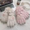 New Ski Gloves Thickened and Velvet Warm Waterproof Riding Outdoor Autumn and Winter Windproof Gloves Ski Cold Proof