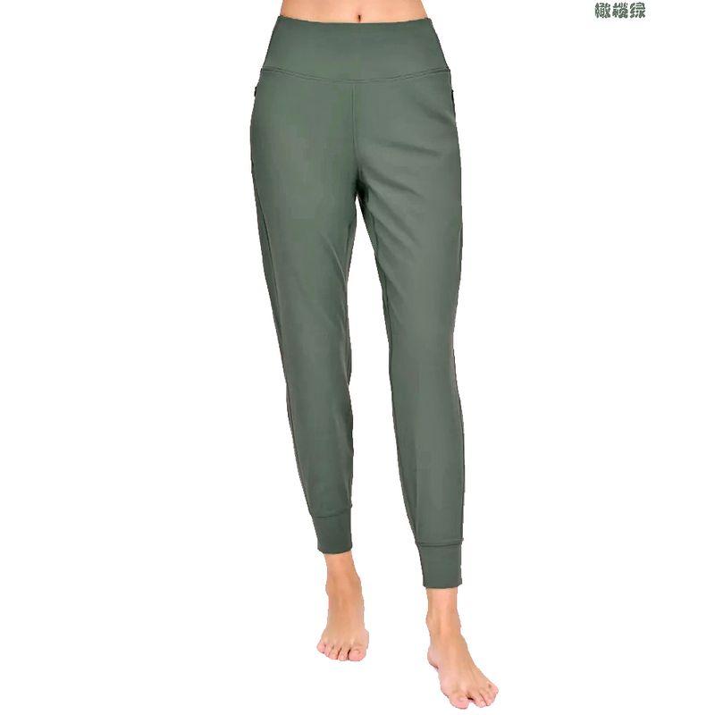 

plus Size Women s Brushed High Elasticity Street Pants Olive green XS(Suggested 45.00 kg-52.50 kg)