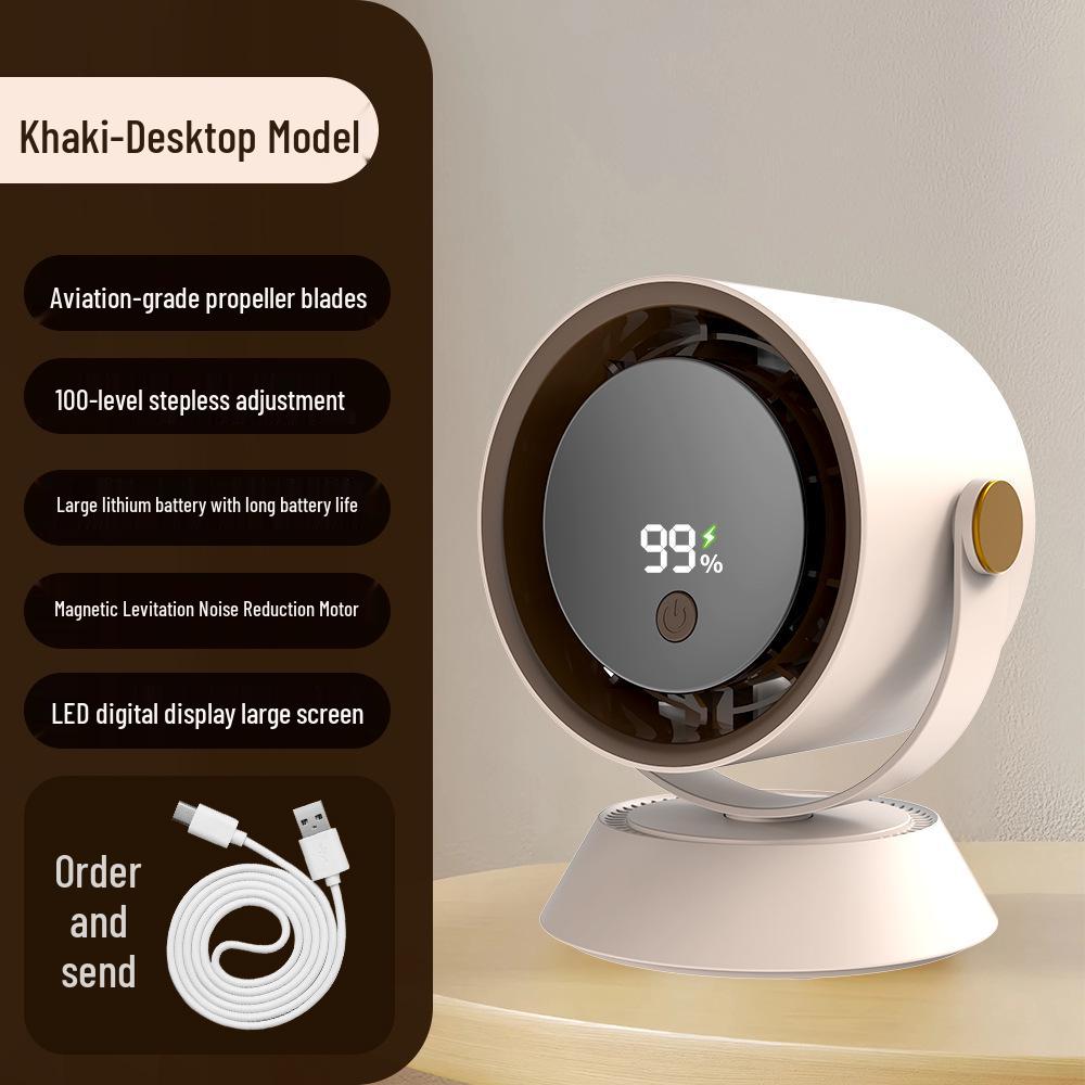 

Compact Wall-Mounted Smart Fan with Digital Display, High-Speed Air Circulation, and Rechargeable Battery for Office and Home Use. In-stock Fast Delivery