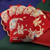 Wedding Red Envelope 2025, Double Happiness Lai See, Creative Door-Blocking, Hard Square Design