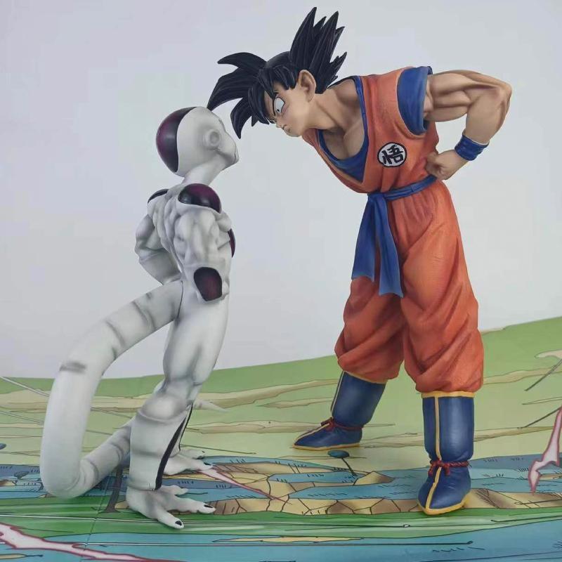 Anime Dragon Frieza vs Son Goku figurka GK Pvc Akční figurky Kolekce soch Modely Hračky Dárky