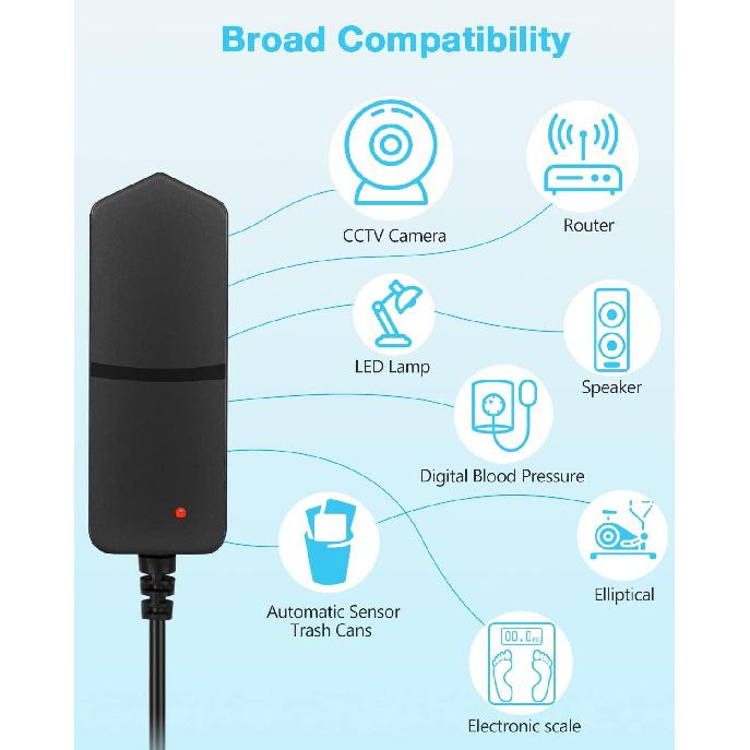 Aclorol 6V 2A Power Supply 12W 6V 1.5A 1A 0.5A 500mA AC/DC Adapter Universal Charger AC 100V-240V to DC 6 Volt 2 amp Repalcement Charger for