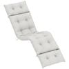 Sun Lounger Cushions Only, 190x56x10cm Garden Lounge Chair Cushions, UPF20+ 220gsm Fabric, Thick Sunbed Replacement Pads with 6 Ties, Light Grey