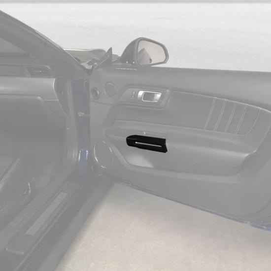 Fit For 2015-2025 Ford Mustang Gloss Black Inner Door Armrest Handle Cover Trim