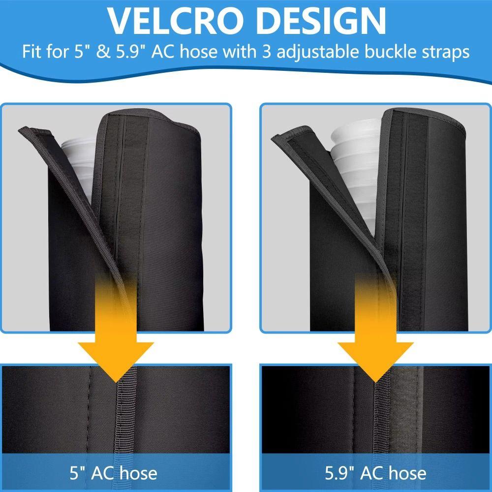 Dustproof AC Hose Insulation Sleeve AC Insulated Hose Cover  For 5" & 5.9" Exhaust Hoses