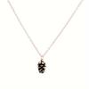 Men's Retro Alloy Pine Pendant Lightweight Trendy Nature Inspired Unplated Necklace Daily Gift