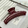 Ancola Wine Red Polka Dot Acrylic Claw Hair Clip