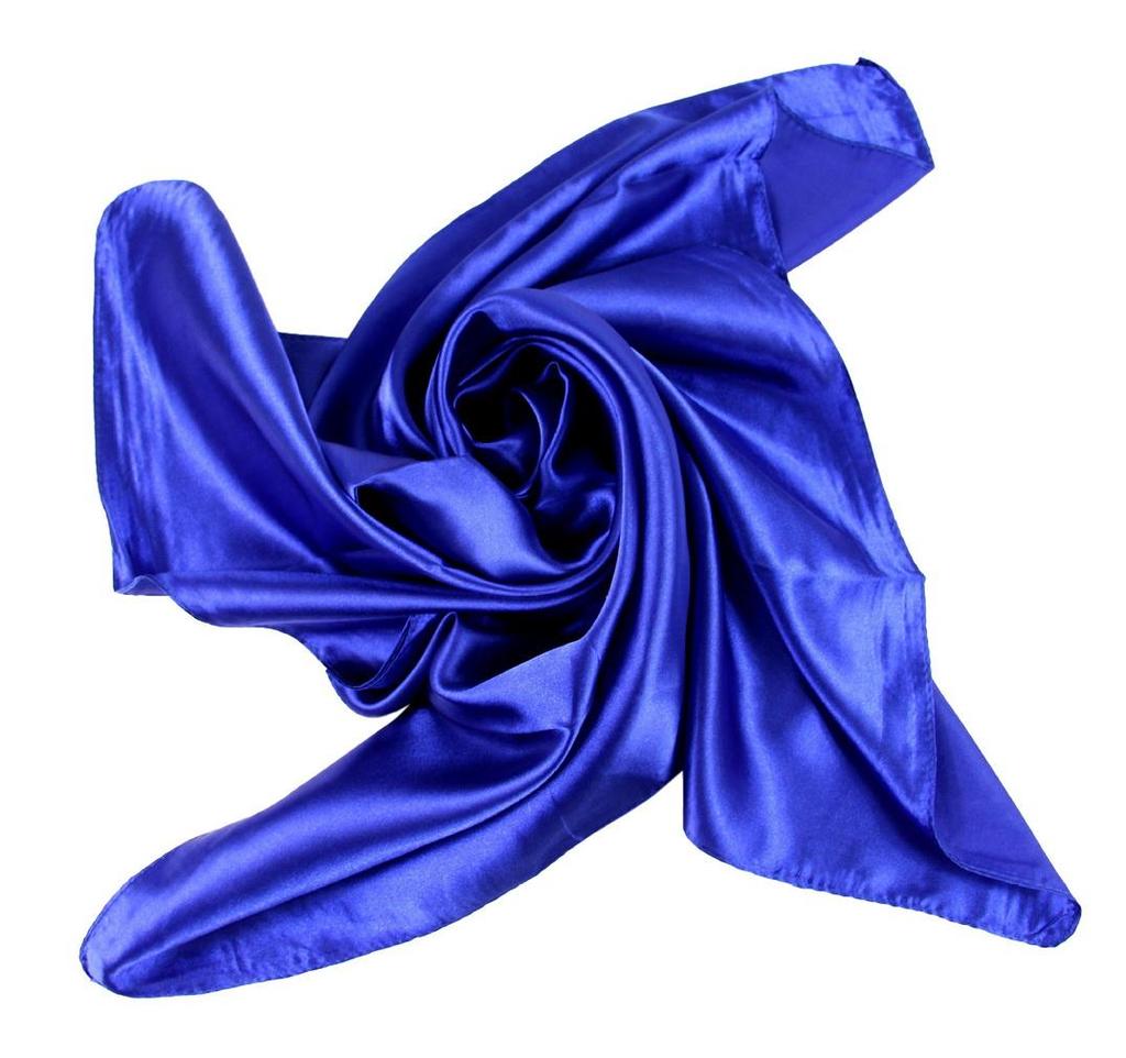 90x90cm Solid Color Satin Silk Scarf 100% Polyester Large Square Neck Scarves for Women