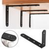 4Pcs Black Furniture Anchors 5"x3" Falling Prevention Baby Proofing Kit L-shaped Support Furniture Wall Anchor