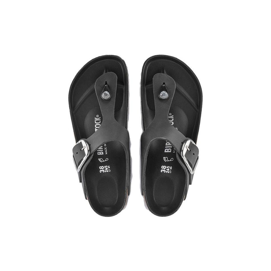Birkenstock Leather Versatile Comfortable Fashion Sandals Women sandals Black 1023337