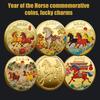 1Pc 40Mm Year Of The Horse Chinese Coins Lucky Animal Horse Commemorative Coins Metal Collection 2026 New Year Souvenir Gift