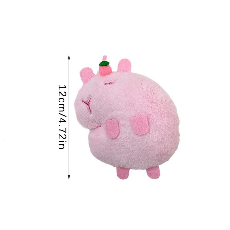 Cute Capybara Plush Dolls Pendant  Delicate Soft Stuffed Dolls Keychain Cartoon Backpack Decoration Accessories Gifts