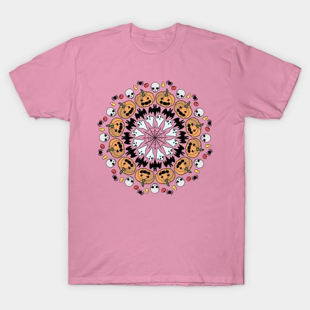 T Shirt Women Spooky Mandala Harajuku Print Kawaii Tshirt Summer Short Sleeve Female T-Shirt Top Tee