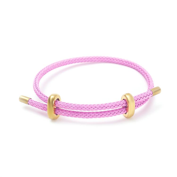 8-Shaped Stainless Steel Buckle 3MM Adjustable 20% Lucky Beaded Weave Bracelet Fashionable Couple Jewelry Wire Rope Bangles