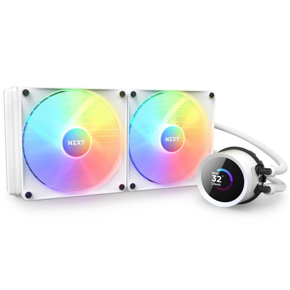 

NZXT KRAKEN RGB 280 White Simple CPU Cooler 140mm RGB Fan x 2 3531 Water-Cooled RL-KR280-W1