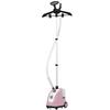 Vertikaler Dampfgarer Kleiderdampfer 1,4 L 1950 W Dampfleistung 32g/min Teleskopstange Rosa Schwarz