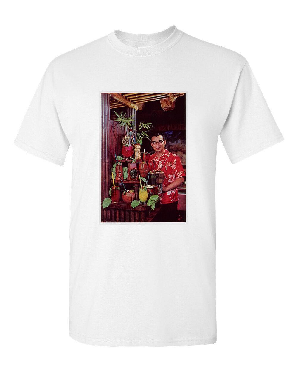 Retro Tiki T Shirt White 100% Cotton Tiki Bar No. 1 S разноцветный