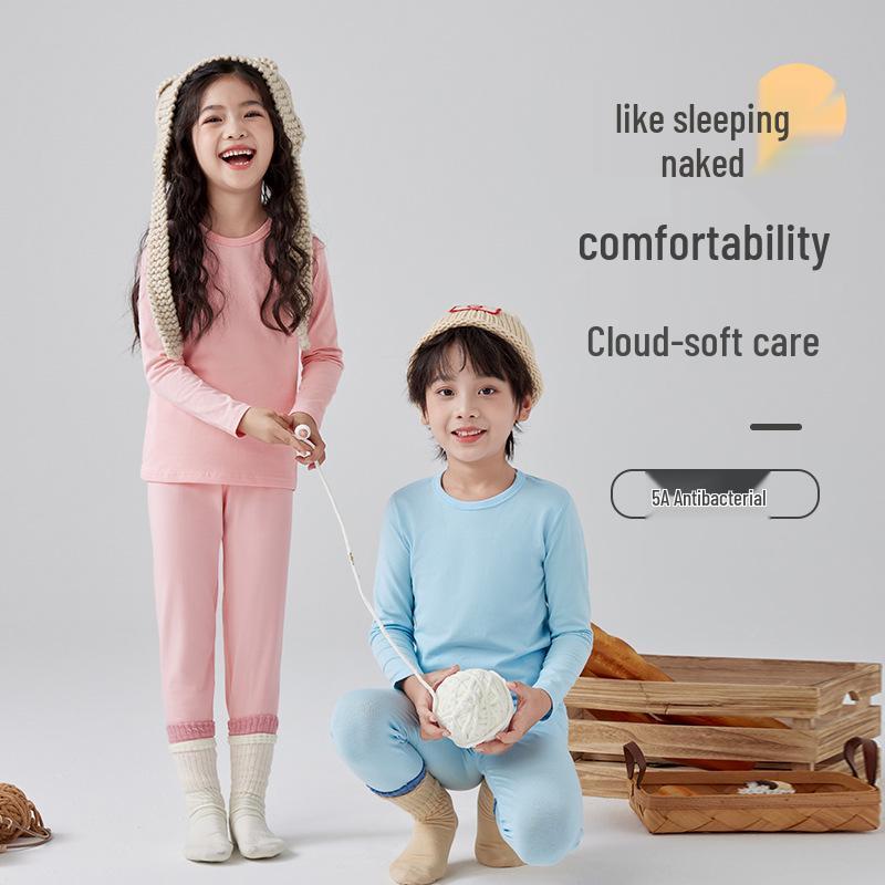 

Children s Autumn Clothing: Boys Warm Cotton Underwear, Girls Pajamas, and Base Layer Wool Shirts for Students 100cm