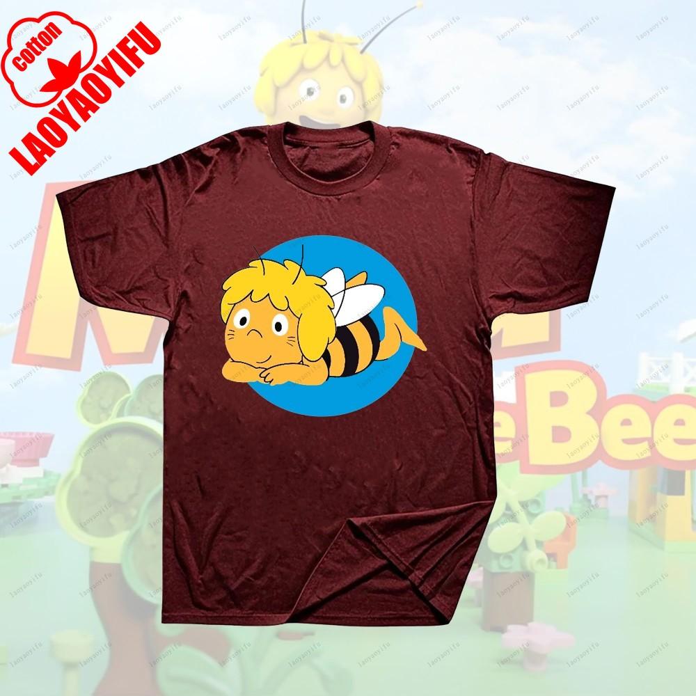 Maya The Bee Movie Cartoon Character T-shirts Cartoons T Shirt Breathable Camisetas Harajuku Creative Cool Trending T Shirt