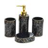 Marble bathroom wash four piece set ceramic household products lotion bottle toothbrush holder mouthcup set bathroom accessories