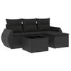 VidaXL Garden Lounge Set with Cushions 5 Pcs, Patio Sofas, Patio Furniture Set, Outdoor Furniture, Black 3253612