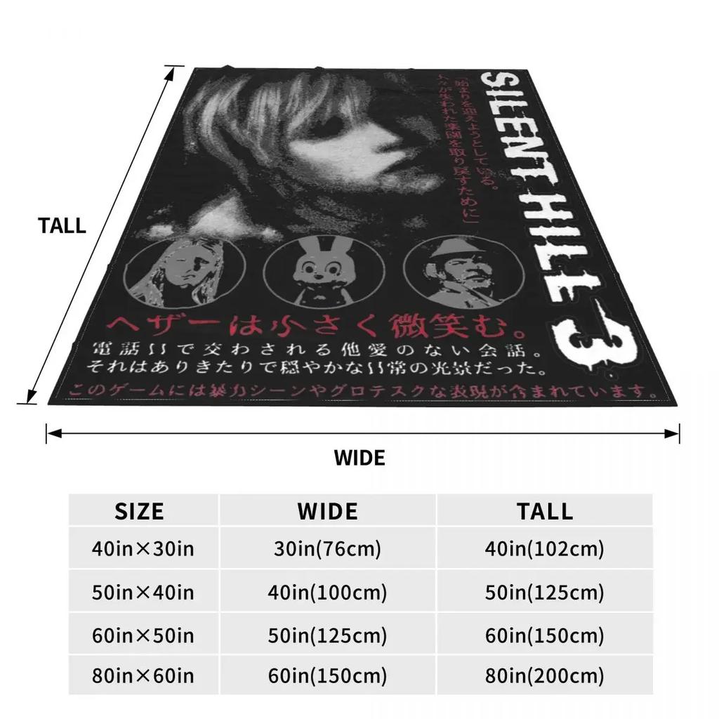 Heather Silent Hill 3 Merch Decke Samt Bettwäsche Horror Spiel Überwurfdecken Entspannen Super Weich für Büro Teppichstück