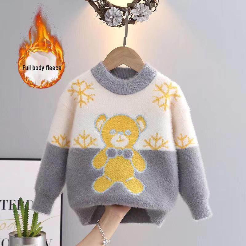 Boys' Cartoon Wool Sweater - 2023 Stylish Autumn/Winter Knitwear