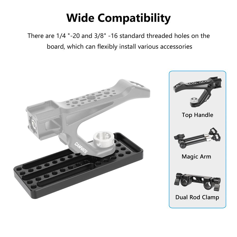 HDRIG Universal Cheese Plate Expansion Board with Perforated Design, 3/8" Positioning Holes & 1/4" Thread Holes, Model 3974