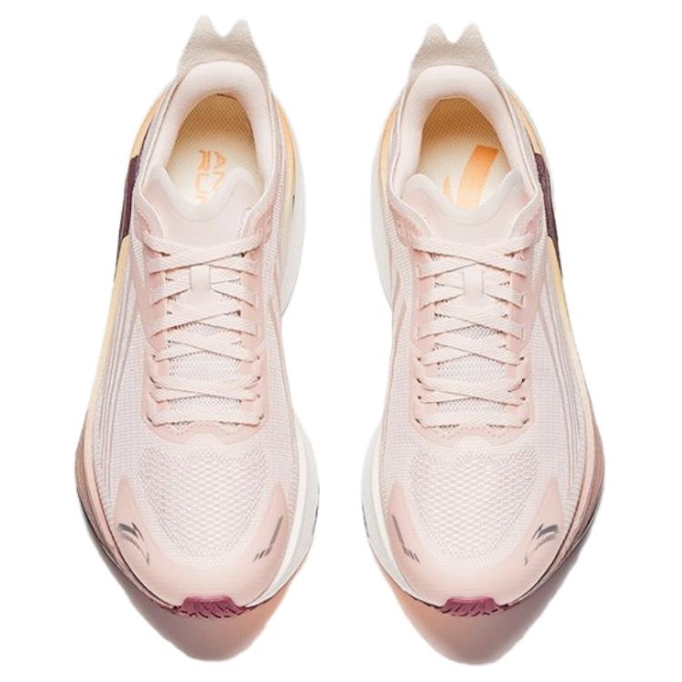 Anta Cushioning Rebound Low Top Nitrogen 80 Technology Training Racing Running Shoes Women's White Pink 122545580-2