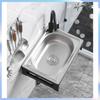 Small Single Slot Wash Basin Stainless Steel Wall-mounted Sink Kitchen Simple Dish Washing Basin Sink