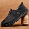 Popular 2025 Independent Station Leather Shoes Men's Large Size Non-slip Loafers Men's One-Pedal Men's Casual Leather Shoes