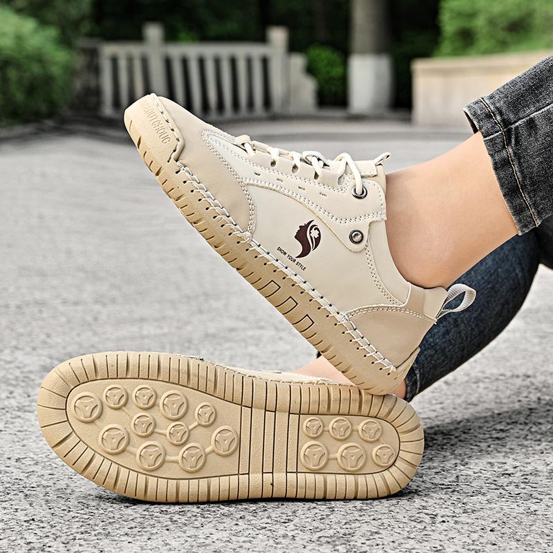 Große Größe 43 Handgefertigte Spaltleder Freizeitschuhe Damen Loafer Bequemer Fahrschuh Mokassins Damen Flache Schuhe
