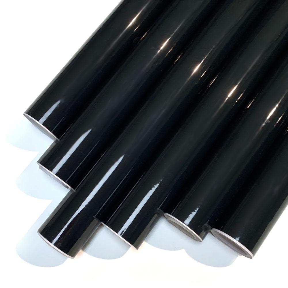 Pegatina Negra Brillante para Coche Impermeable Liberación de Aire Pegatinas DIY Coche en el Capó Vinilo Adhesivo para Pegatinas de Carrocería de Auto Motocicleta