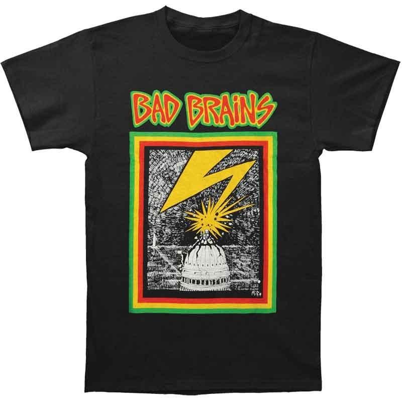 

New Authentic Bad Brains Capitol Strike Album Punk Band Black TShirt SML5XL Unisex T-Shirt XXXL