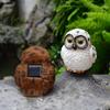 Resin Owl Outdoor Light Owl Solar Garden Lamp Solar Owl Garden Statue for Outdoor Decor Resin Night Lights for Yard Room
