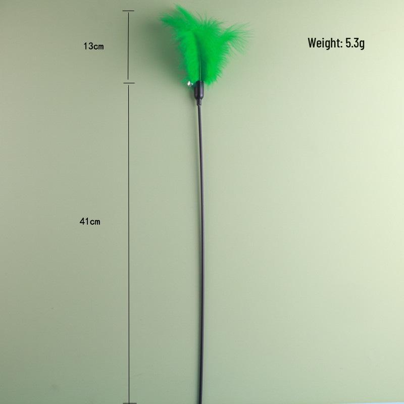 

Macaron Cat Teaser Stick with Seven-Color Bells & Handmade Feathers