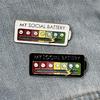 Design Creativity: Slidable 'My Social Battery' Brooch - Cute Mood-Changing Student Badge