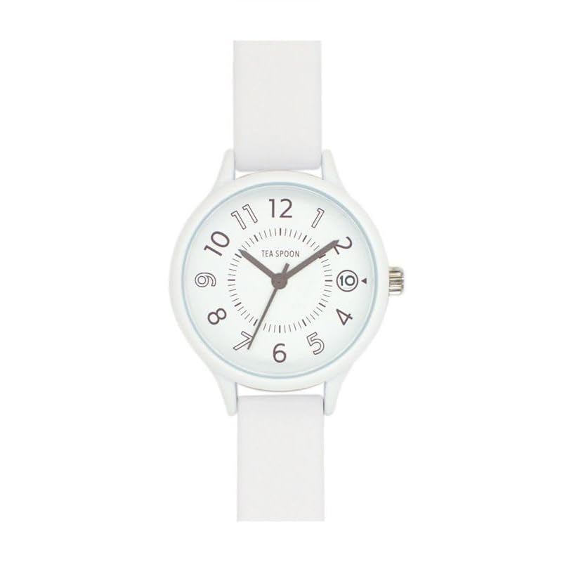 

[Follow] watch TEA SPOON (teaspoon) Rubber watch with date N03523S-1 WH ladies white