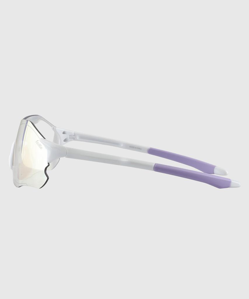 Tuditeo Une Sports Outdoor Goggles Sunglasses C6 Photochromic Red/Frame White Purple
