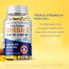 Triple Strength Omega 3 Fish Oil 3600 Mg Rich In EPA and DHA, Cardiovascular Health, Brain Function, Immune Support