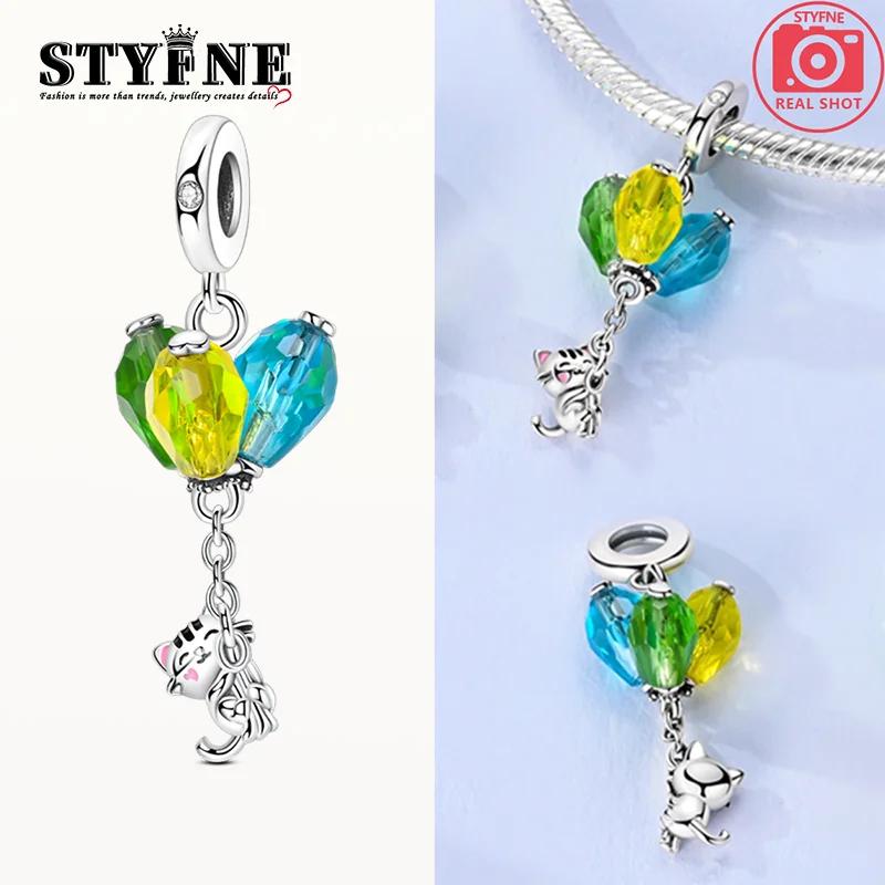 

Authentic Charm Bead Charms copper Colorful Balloon Cat Bead Charms Compatible With Charm Bead Charms Plata Bracelets Ideal For Women Women Jewellery