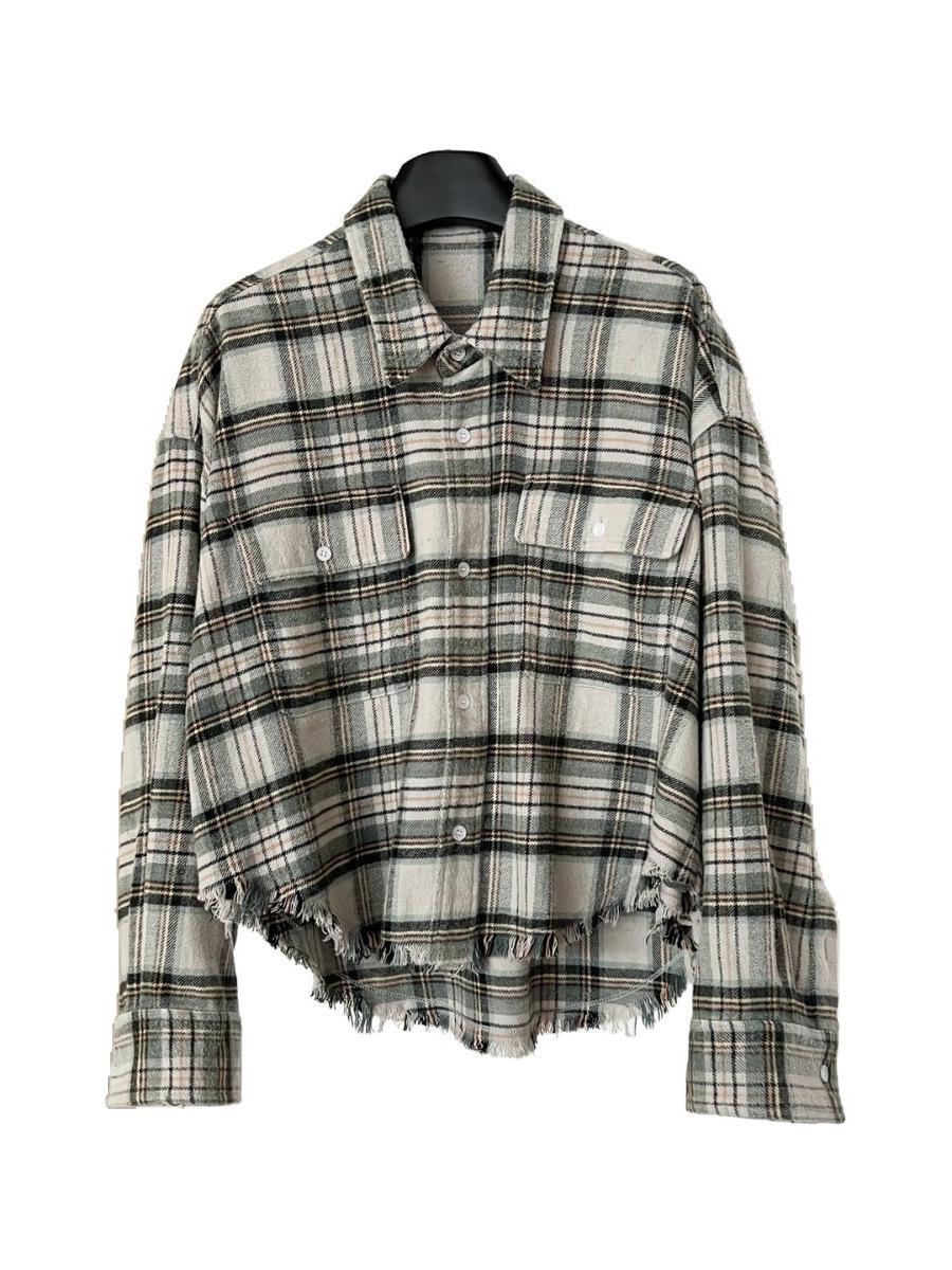 Женская модная клетчатая рубашка Nanyou RI3 с необработанным краем S