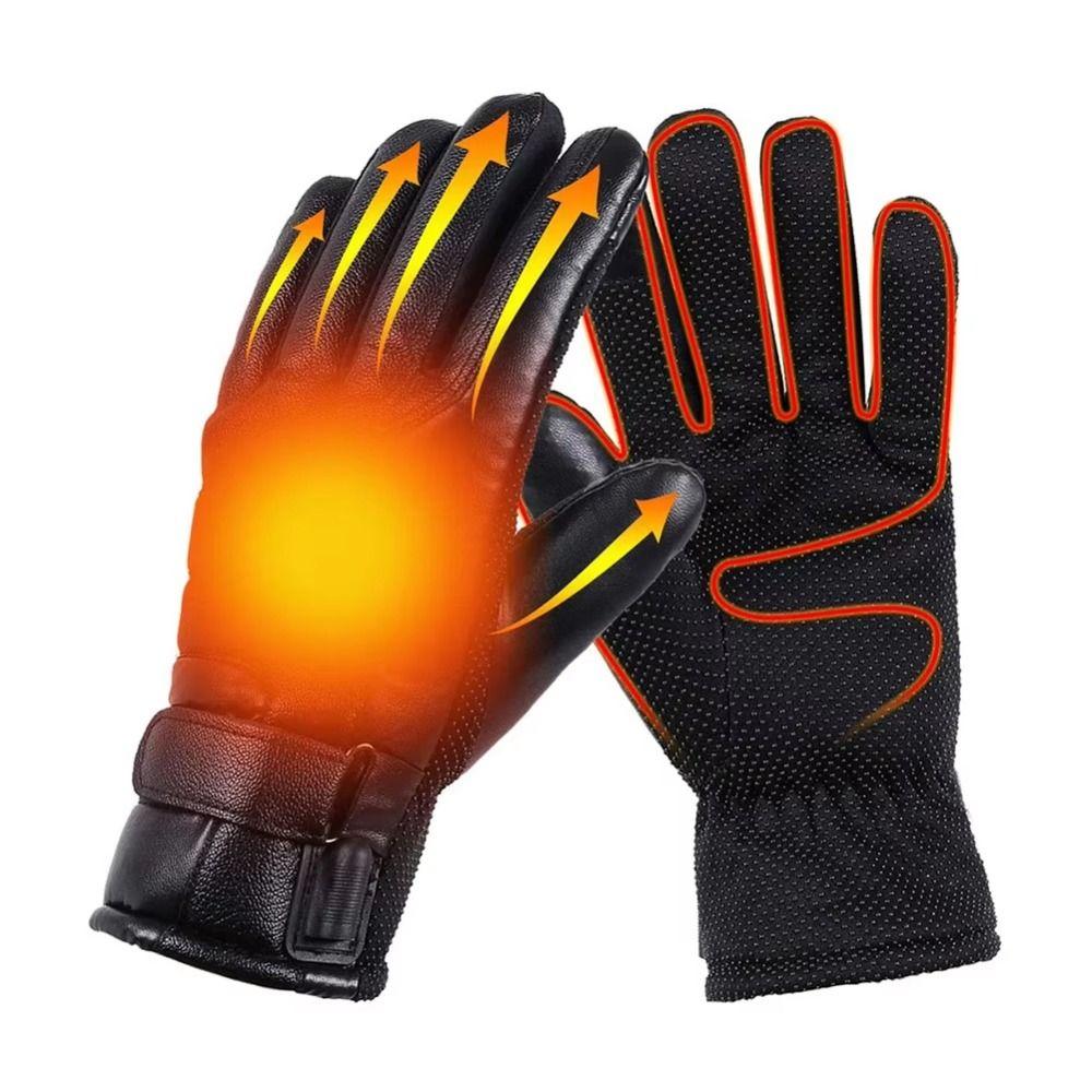 Full Finger USB Heated Gloves Waterproof Electric Heated Gloves  Outdoor Activities