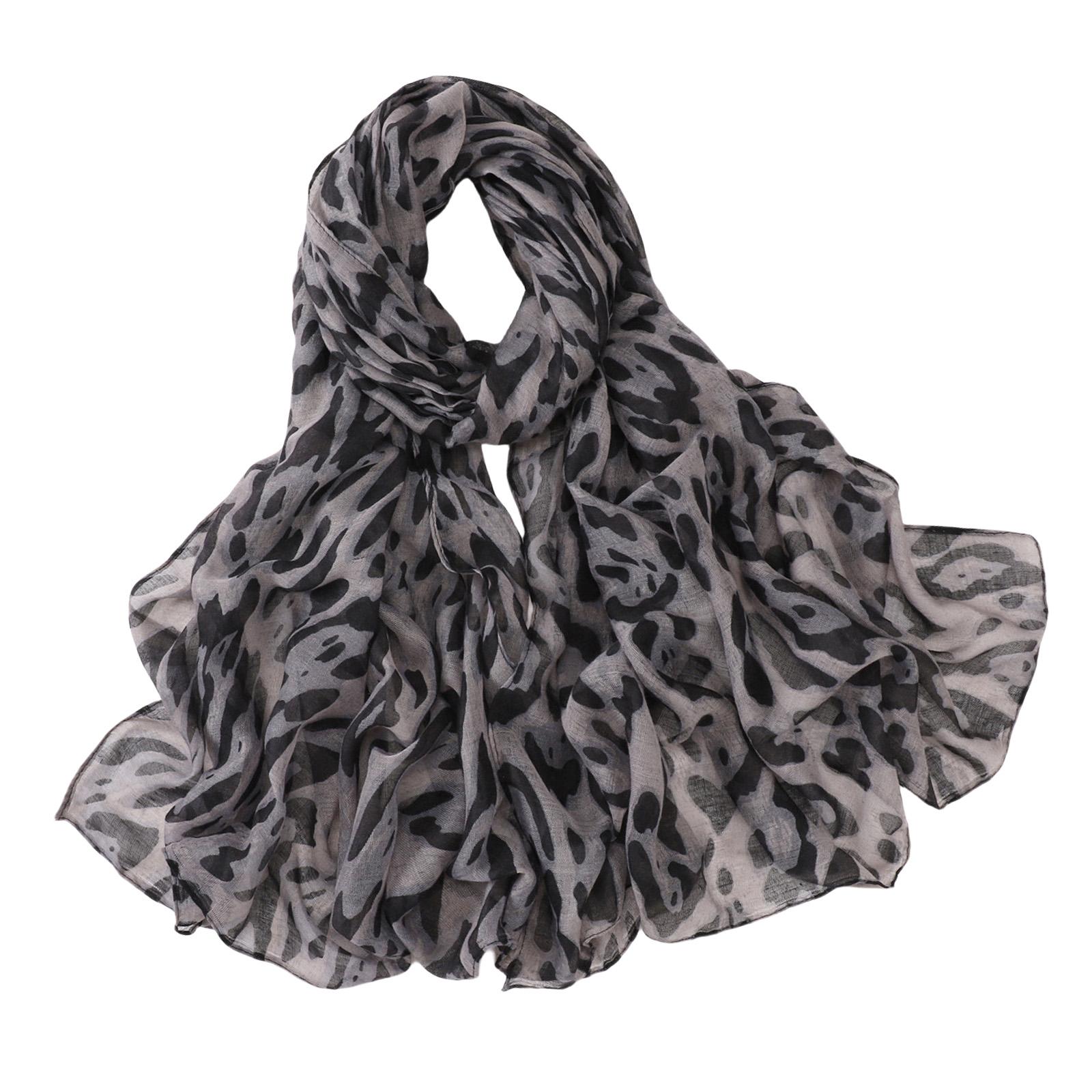 

180cm Leopard Print Scarf Fashionable Neck Wrap Shawl Comfortable & Breathable for Women Daily Commute Parties Travel C